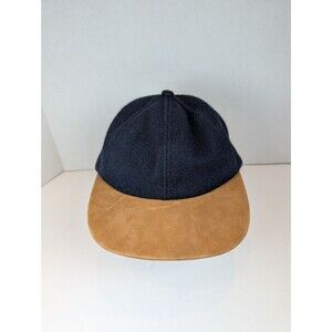 Vintage American Eagle Outfitters wool Leather Hat Dad Cap 6 Panel  Made In USA